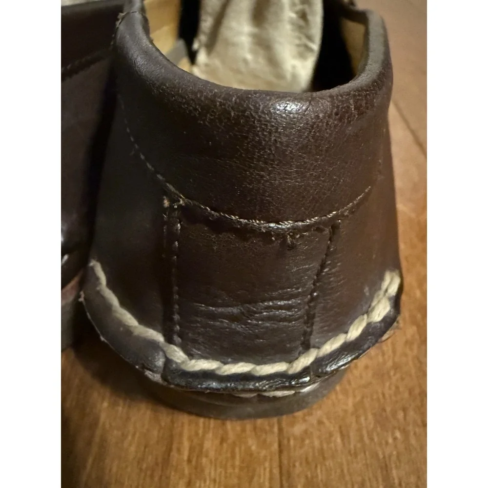 Gold Cup Sperry Brown Leather Penny Loafer Top Slider Men's 9.5M Classic Preppy